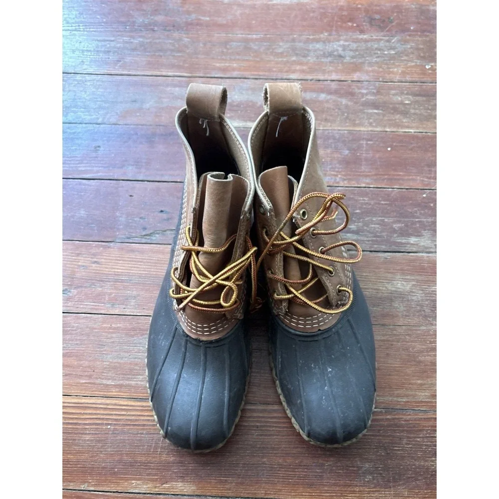 L.L. Bean Men's Size 10 M Bean Duck Boots Maine Leather Made In USA